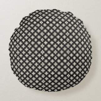 Almofada Redonda Black and Beige Round Pillow