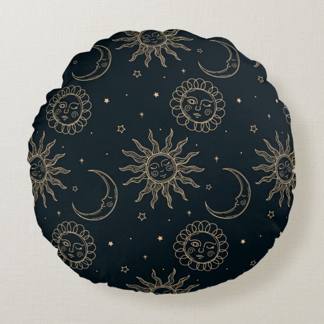 Almofada Redonda Black colour Round Pillow (Frente)