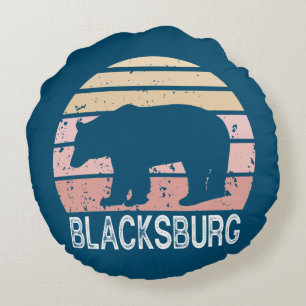 Almofada Redonda Blacksburg Virginia Retro Bear
