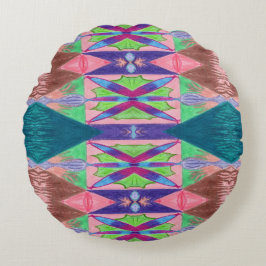 Almofada Redonda Blaze C/M em um travesseiro redondo