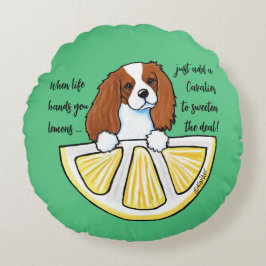 Almofada Redonda Blenheim Cavalier Life Lemons Accent Pillow
