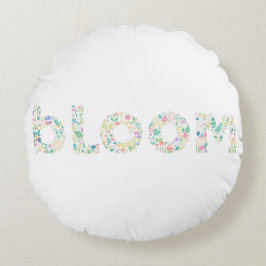 Almofada Redonda “BLOOM Botanical Letter Art Pillow