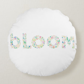 Almofada Redonda “BLOOM Botanical Letter Art Pillow