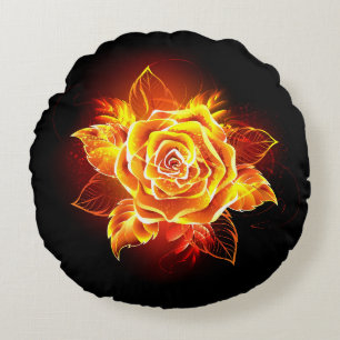 Almofada Redonda Blooming Fire Rosa