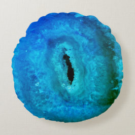 Almofada Redonda Blue Agate Crystal