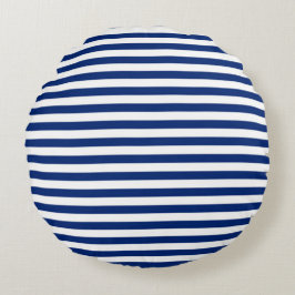 Almofada Redonda Blue and White Stripes