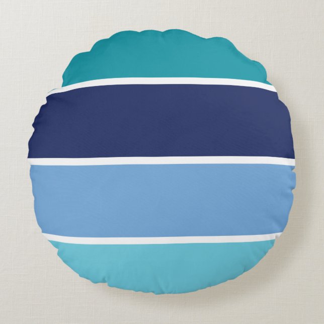 Almofada Redonda Blue Striped (Frente)