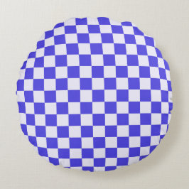 Almofada Redonda Blueberry cream checkered pattern