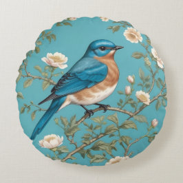 Almofada Redonda Bluebird William Morris Inspirou Turquois