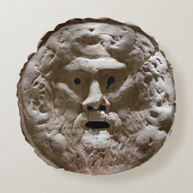 Almofada Redonda Boca da Verdade (Frente)