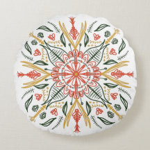 Boêmia Mandala Colorida Verde Botânico