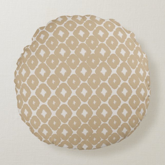 Almofada Redonda Boho Geometric Throw Pillow (Frente)