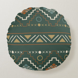 Almofada Redonda Boho Tribal Pattern