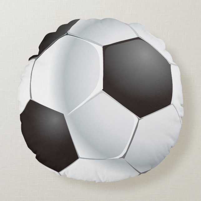 Almofada Redonda Bola de futebol do vetor (Frente)