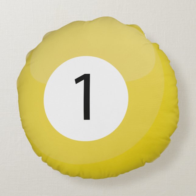 Almofada Redonda Bola de Piscina Billiard de Fogueira (Verso)