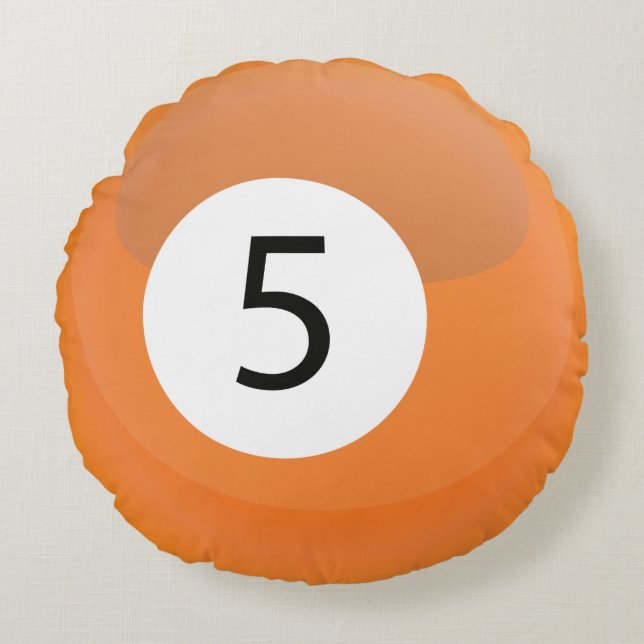 Almofada Redonda Bola de Piscina Billiard de Fogueira (Frente)