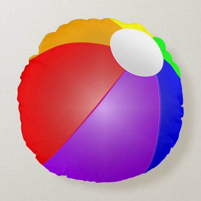 Almofada Redonda bola de praia 3D (Frente)