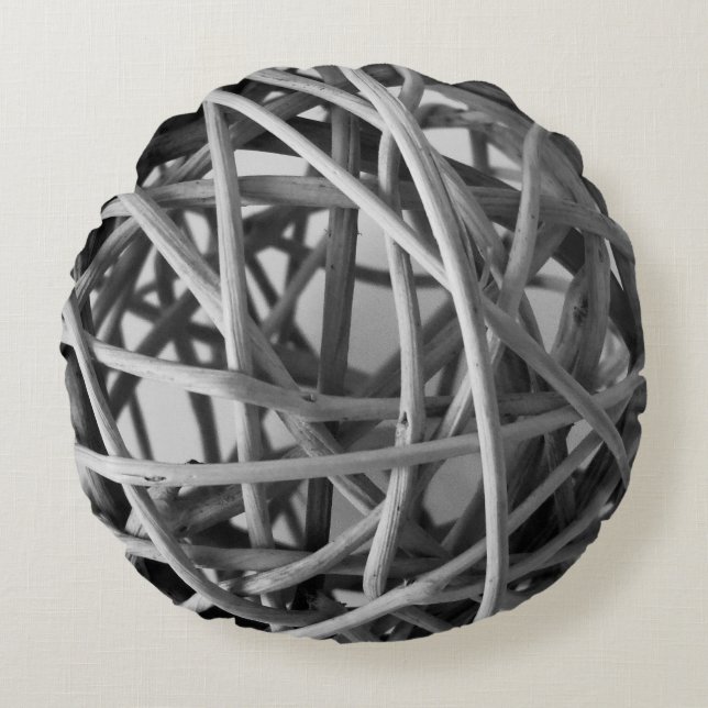 Almofada Redonda Bola de Selhas da Cinza Russa (Frente)