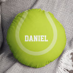 Almofada Redonda Bola de Tênis legal<br><div class="desc">A divertida design desportiva personalizada é a adição perfeita a qualquer creche de bebê,  quarto de criança,  quarto de adolescente,  quarto de dormitório,  etc.</div>