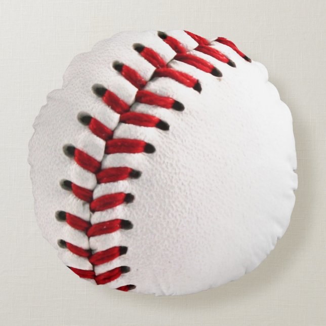 Almofada Redonda Bola original do basebol (Frente)