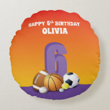 Bolas de Esportes de Aniversário para 6 de Menina 