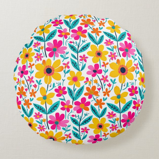 Almofada Redonda Bold Bloom  (Frente)
