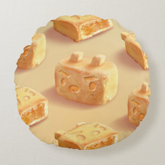 Almofada Redonda Bolo de abacaxi (Frente)