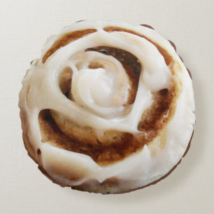 Almofada Redonda Bolo de canela com crosta de gelo