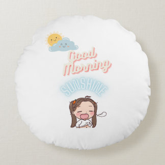 Almofada Redonda Bom dia Travesseiro à luz do sol