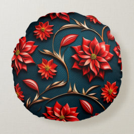 Almofada Redonda Bonito Poinsettia