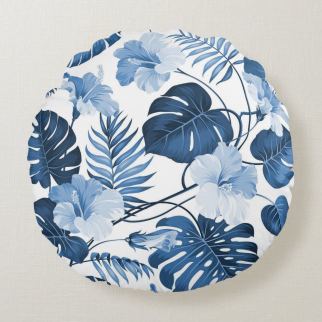 Almofada Redonda Bonito prática decorativa ocular floral (Frente)