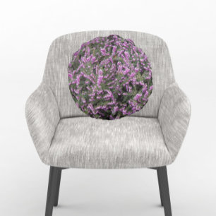 Almofada Redonda Bonito Púrpura Heather Floral