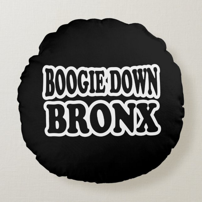 Almofada Redonda Boogie Down Bronx, Nova Iorque (Frente)
