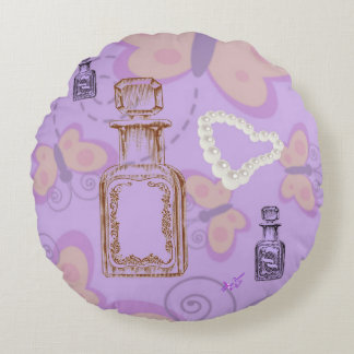 Almofada Redonda Borboletas, Carros Apocetistas e Pérolas, Travesse