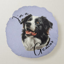 Border Collie 'I'm a Genius'. Diversão e Design in