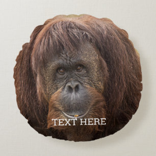 Almofada Redonda Borneo Orangutan - Bela Fotografia