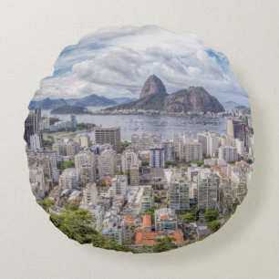 Almofada Redonda Botafogo com naco de açúcar