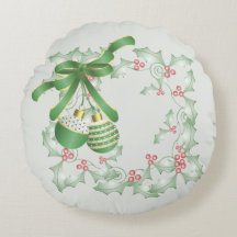 Boughes of Holly Light Green Pink