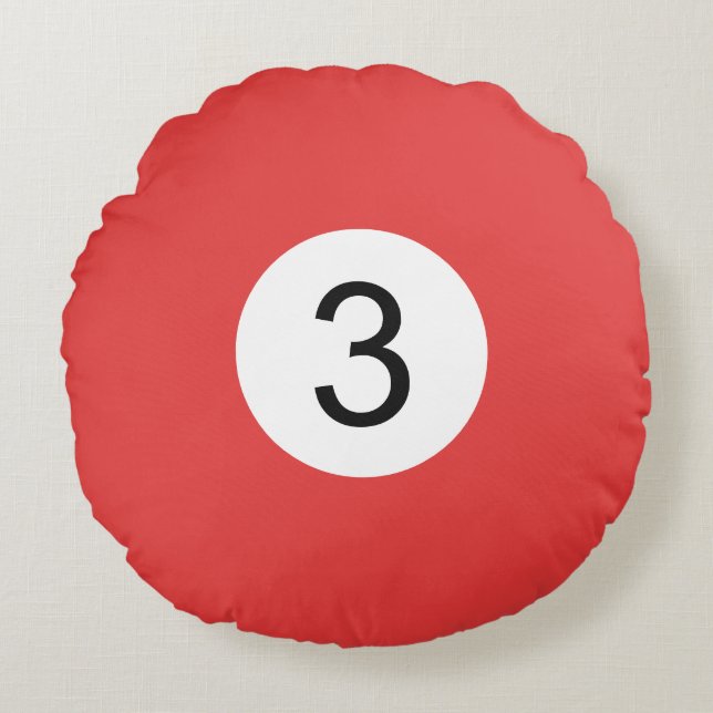 Almofada Redonda Boule de Billard #3 (Frente)