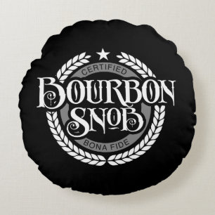 Almofada Redonda Bourbon Snob - bebida engraçada de uísque