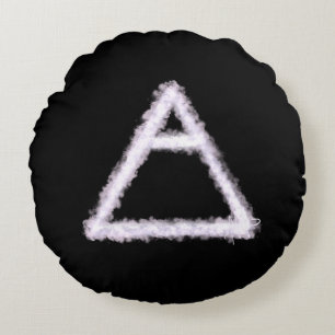 Almofada Redonda Breezy Air Elelement Alchemy Symbol