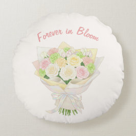 Almofada Redonda bridal bouquet bouquet of flowers pastel 