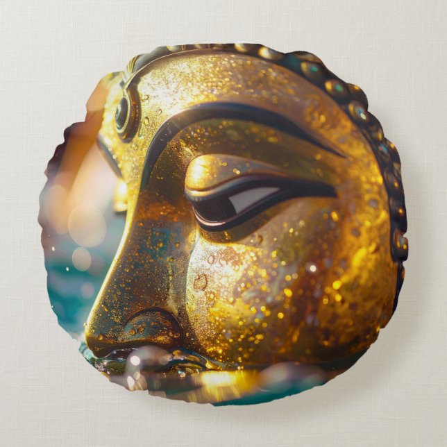 ALMOFADA REDONDA BUDDHA - ZEN BUDISMO (Frente)
