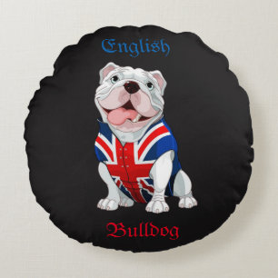 Almofada Redonda Buldogue Inglês