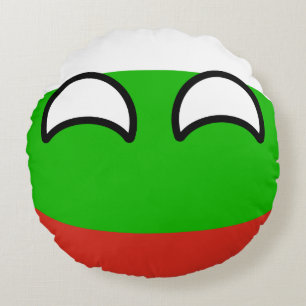 Almofada Redonda Bulgária Geeky de tensão engraçada Countryball