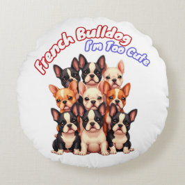 Almofada Redonda Bulldog Francês para um dono de Cachorro Frenchie