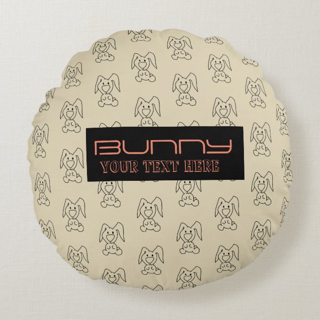 ALMOFADA REDONDA BUNNY PATTERS (Frente)