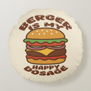 Almofada Redonda Burger é minha feliz citação de vintage