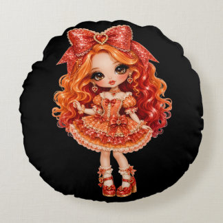 Almofada Redonda cabelo vermelho dall glam
