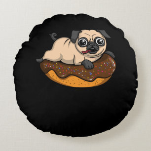 Almofada Redonda Cachorro Bonito Andando Rosquinha Engraçado Pet